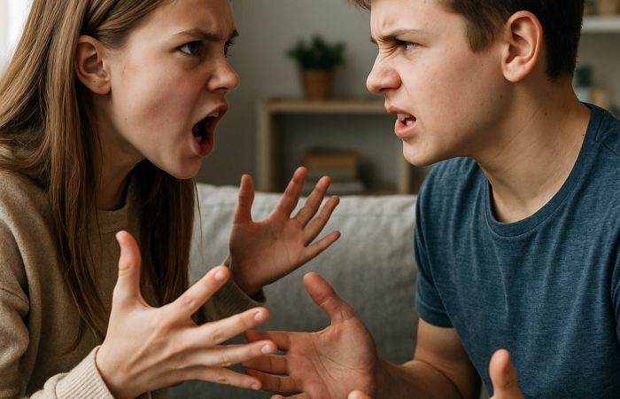 Geschwister streiten