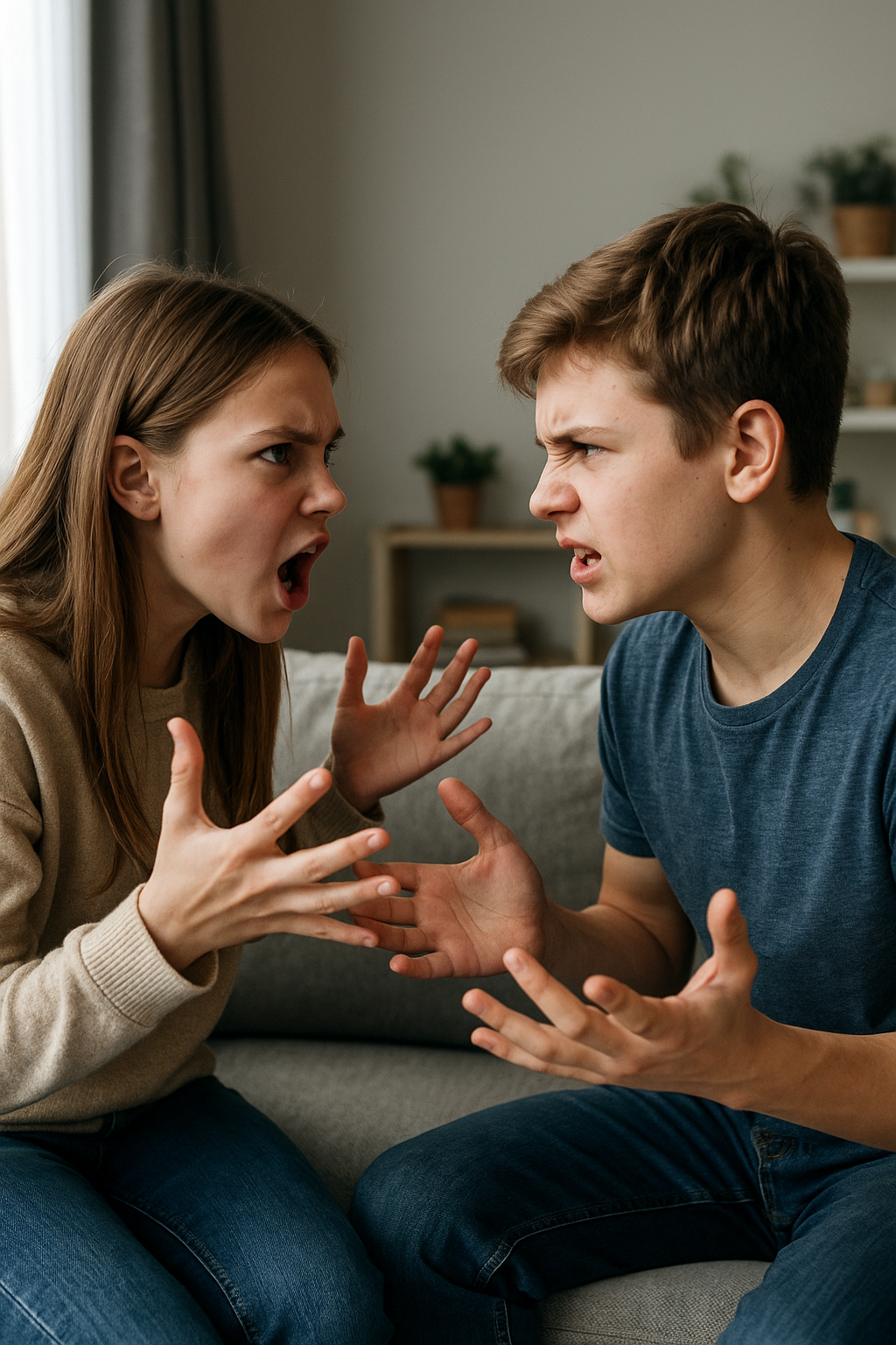 Geschwister streiten